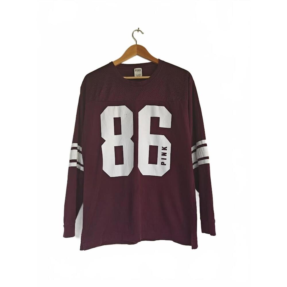 Pink Brand Burgundy Sports Jersey - Size S